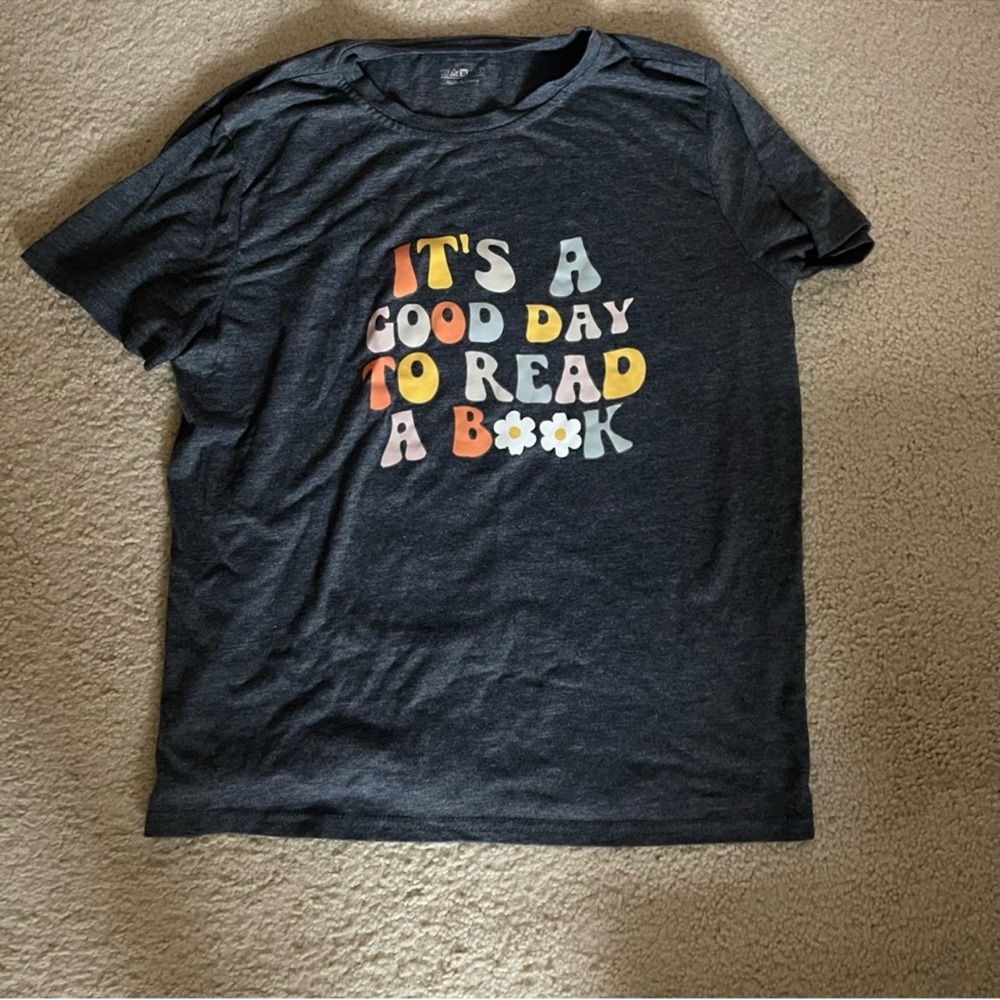 2 for $10 SHEIN Dark Gray Tee - Picture 2 of 3